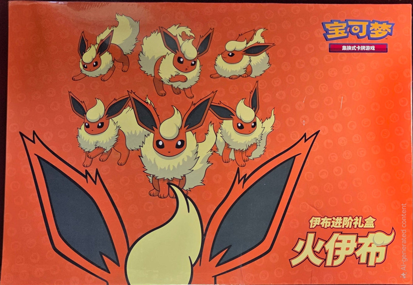 Pokemon Simplified Chinese Eevee Advanced Gift box bundle (Flareon)